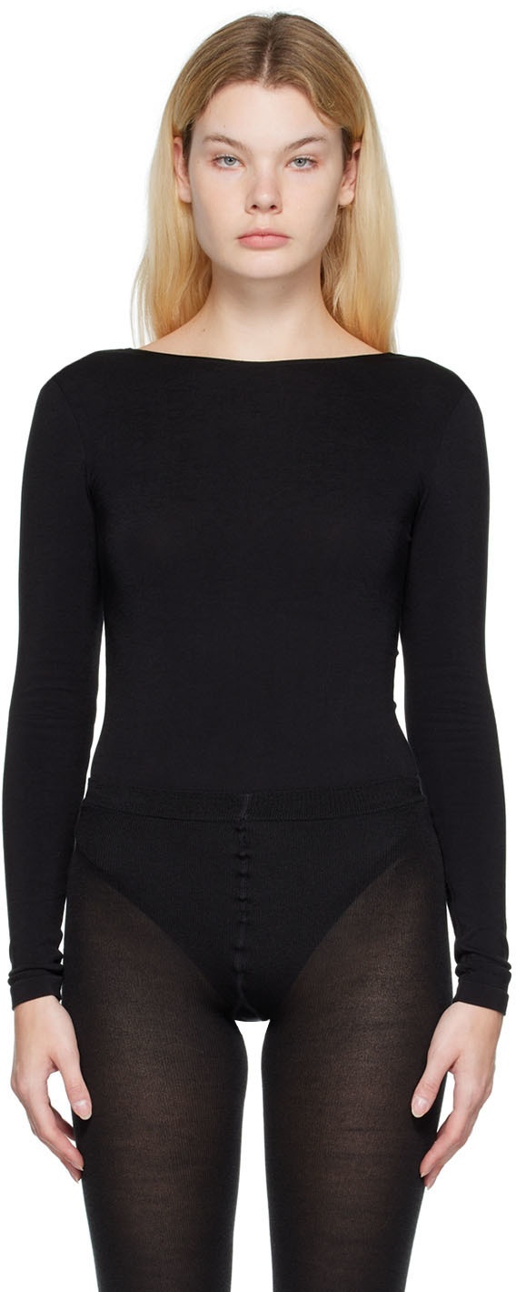 Memphis Long-sleeve Bodysuit In Black