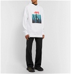 CALVIN KLEIN 205W39NYC - Oversized Printed Loopback Cotton-Jersey Hoodie - White