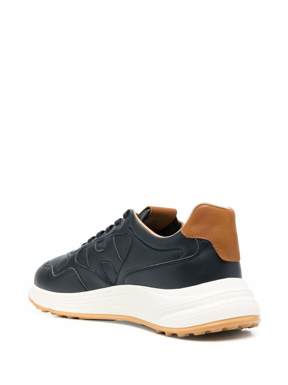 Baskets Homme Hogan Hyperlight H2738 - Cuir Et Textile Bleu, Pointure 7, Neuves