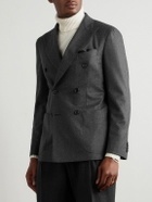 Caruso - Double-Breasted Wool Blazer - Gray