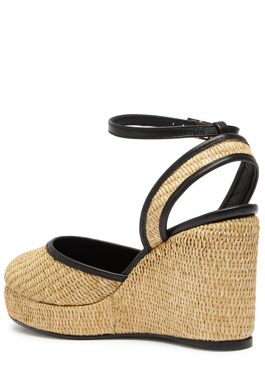 Castañer Cass Woven Wedge Espadrilles Beige