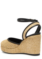 Castañer Cass Woven Wedge Espadrilles Beige