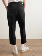 Neighborhood - Dickies® Straight-Leg Cropped Pleated Twill Trousers - Black