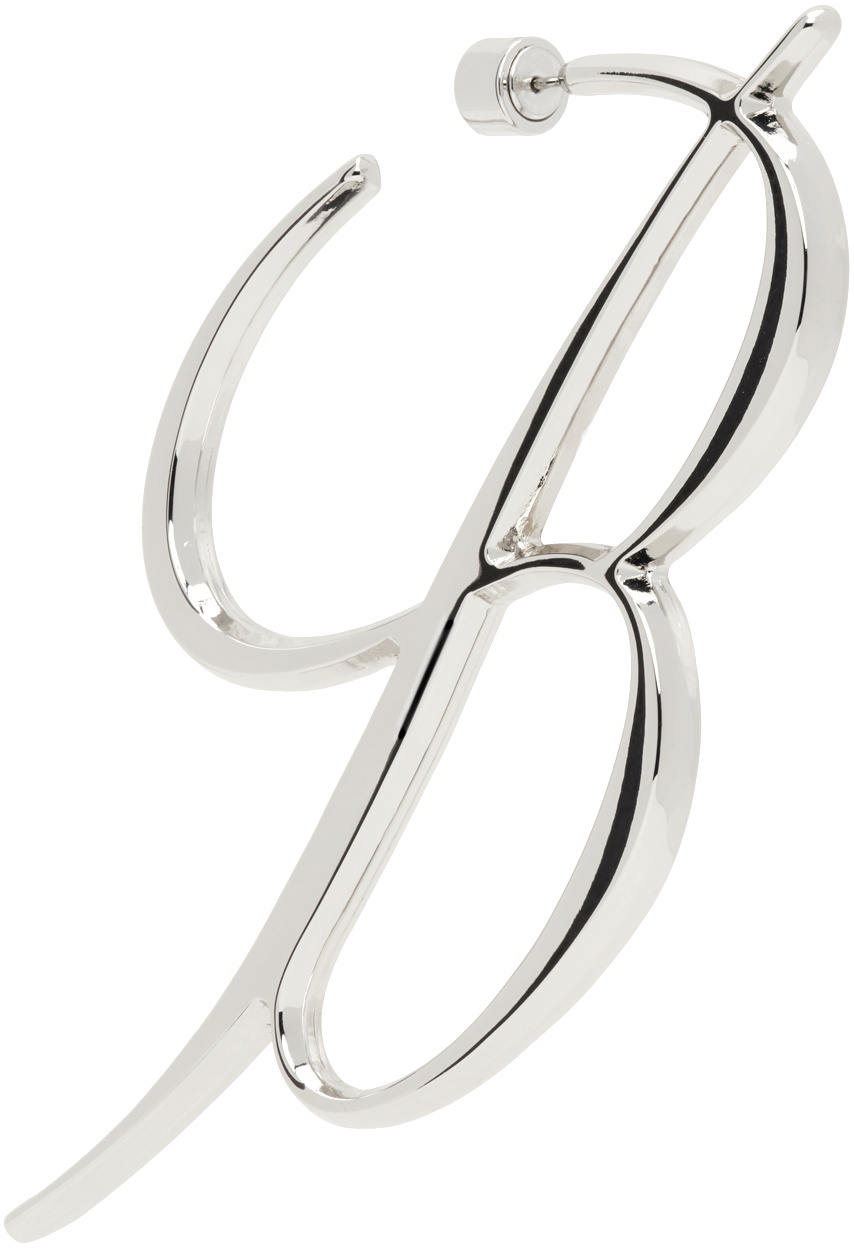 Blumarine Silver B Monogram Single Earring