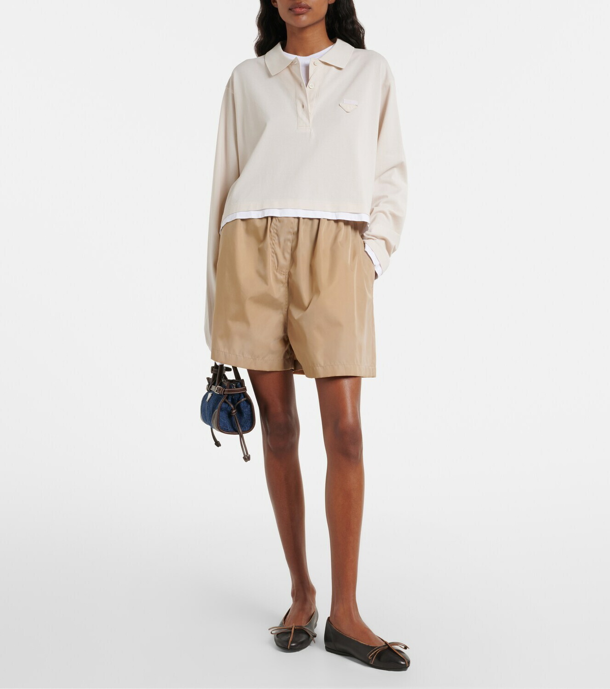 Prada Prada Bonnie Small denim top-handle bag
