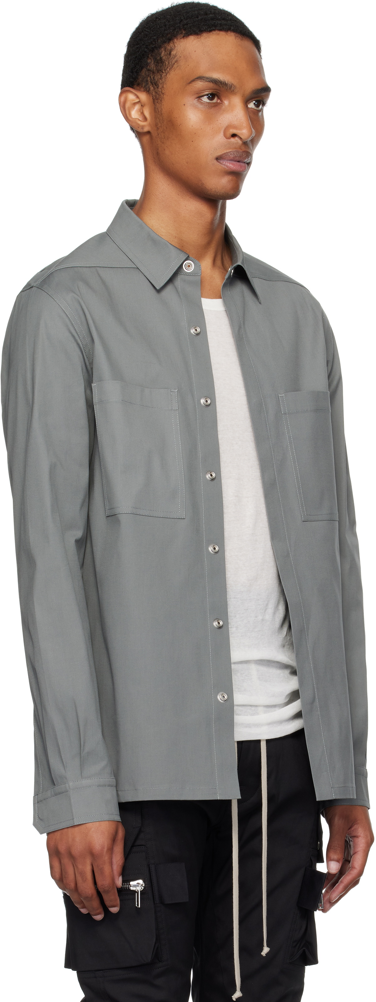 Rick Owens Gray Concordians Outer Shirt Rick Owens