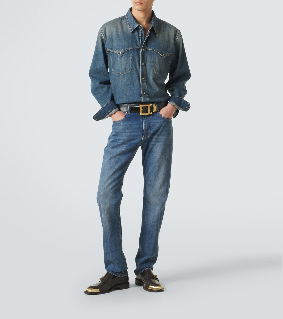 Versace Medusa denim overshirt