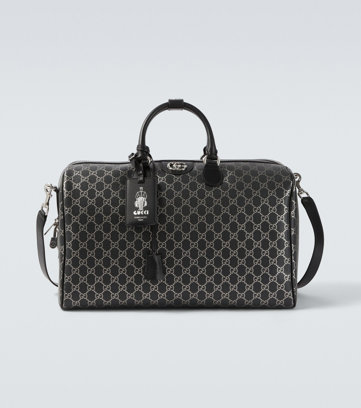 Gucci GG leather-trimmed duffel bag