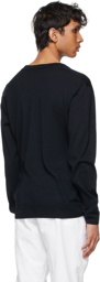 Dries Van Noten Navy Merino Button-Up Cardigan