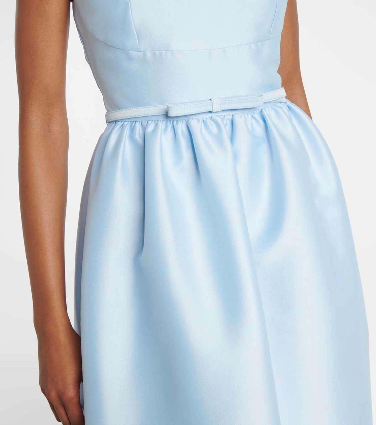 Satin Strap Dress With Self Belt Coat Set main image 1