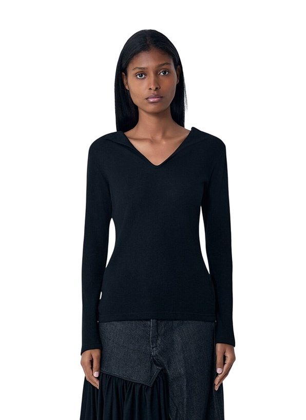 Photo: Yohji Yamamoto Lace-Up Wool Sweater