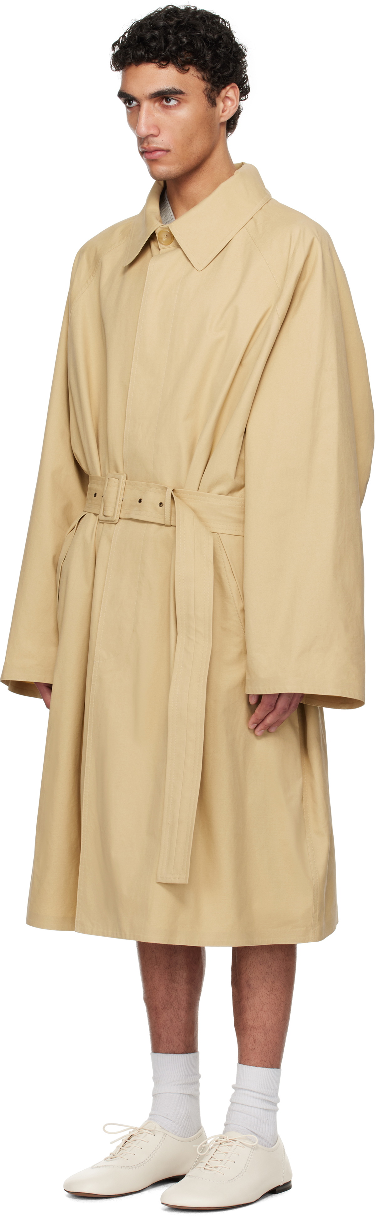 Hed Mayner Beige Belted Trench Coat Hed Mayner