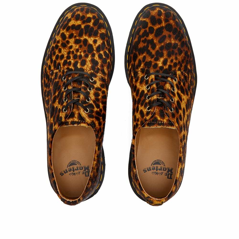 Dr. Martens Women's Smiths 4 Eye Shoe in Leopard in Micro Leopard Hair On