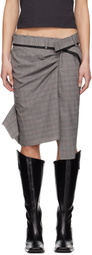Ottolinger Gray Drape Pencil Miniskirt