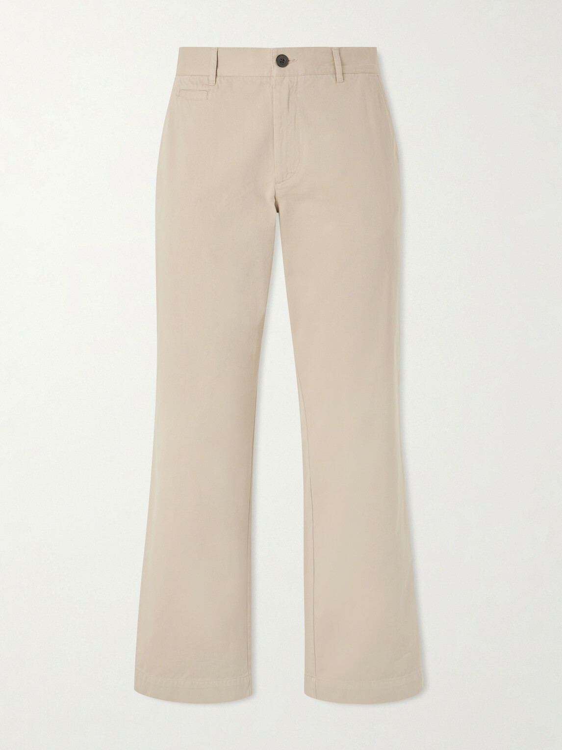 Portuguese Flannel - Labura Straight-Leg Organic Cotton-Twill Trousers - Neutrals