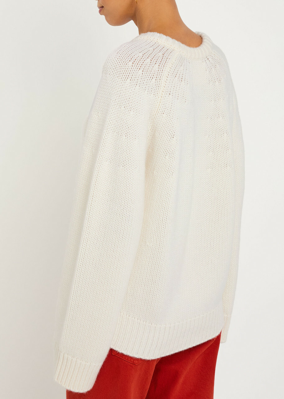 Lisa Yang Oia Textured Cashmere Jumper Cream