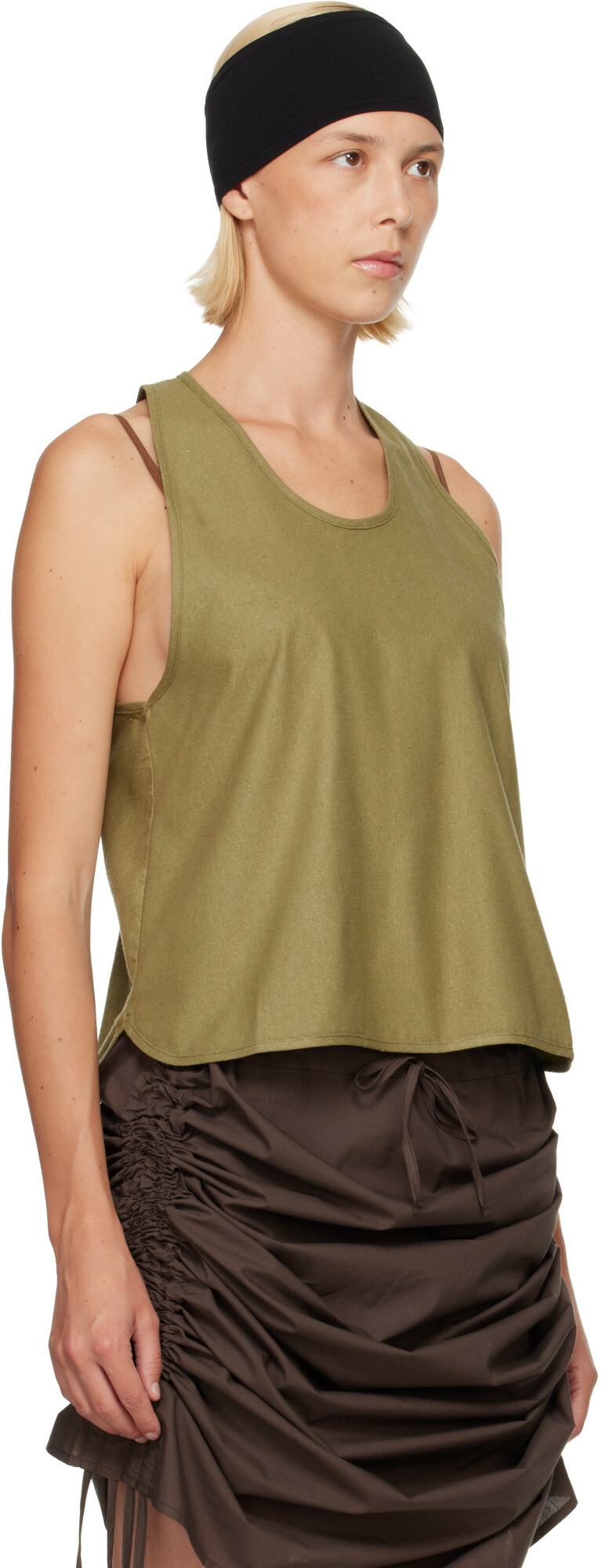 Baserange Green Apron Top