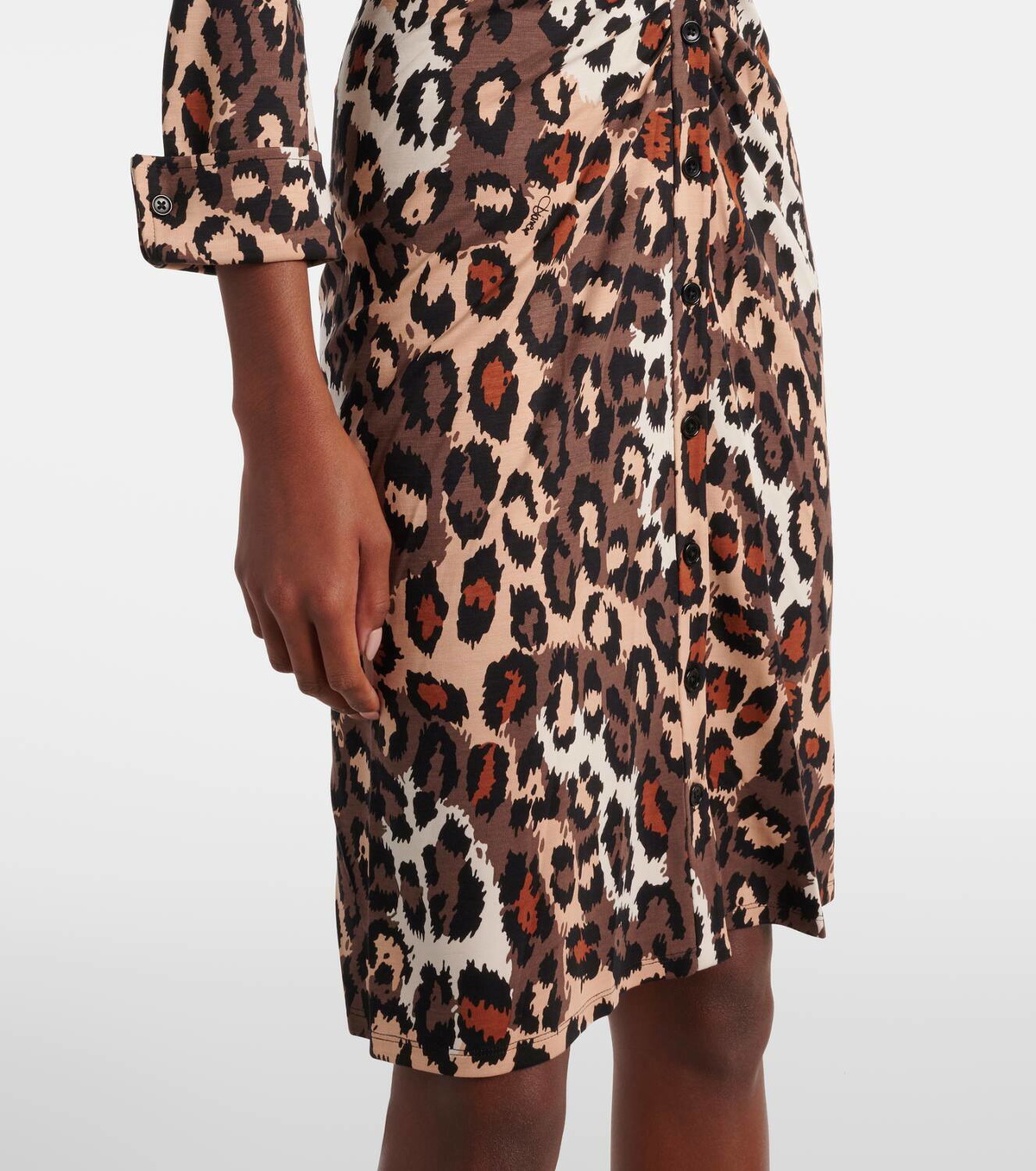 Diane von Furstenberg Sheska leopard-print midi dress