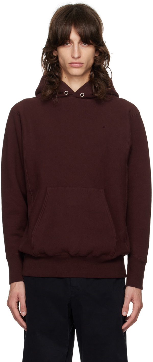 ATON Burgundy Natural Dyed Urake Hoodie