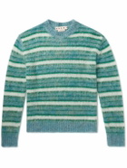 Marni - Striped Mohair-Blend Sweater - Green