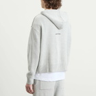 MKI Men's Mohair Blend Knit Zip Hoodie in Light Grey