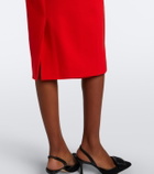 Carolina Herrera Draped wool-blend cocktail dress