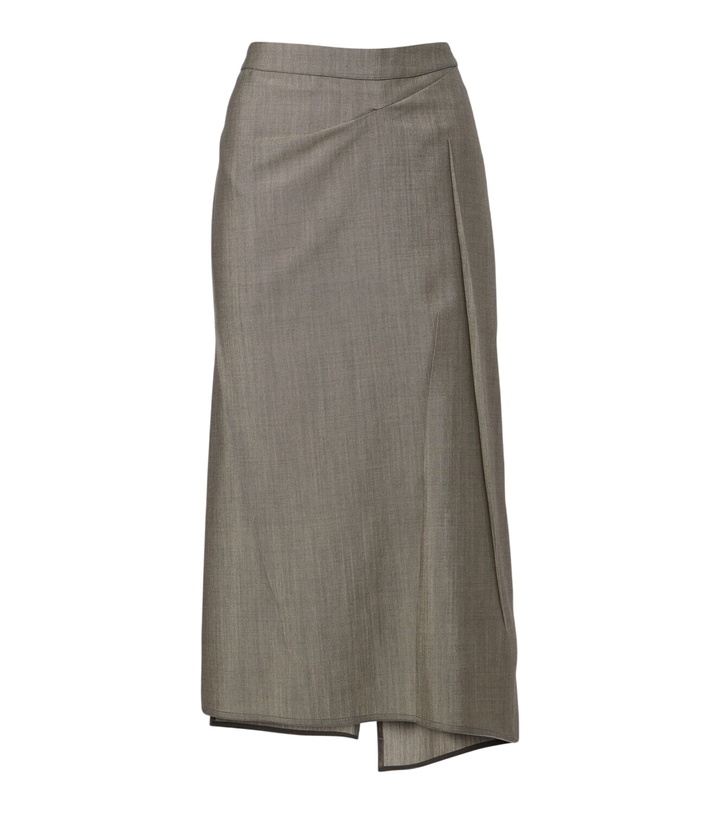 Photo: Victoria Beckham Draped wool and mohair midi skirt