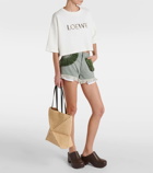 Loewe Paula's Ibiza Puzzle Fold raffia tote bag