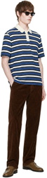 Marni Black & Blue Stripe Polo