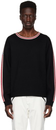 Perfect Moment Black Striped Trim Sweater