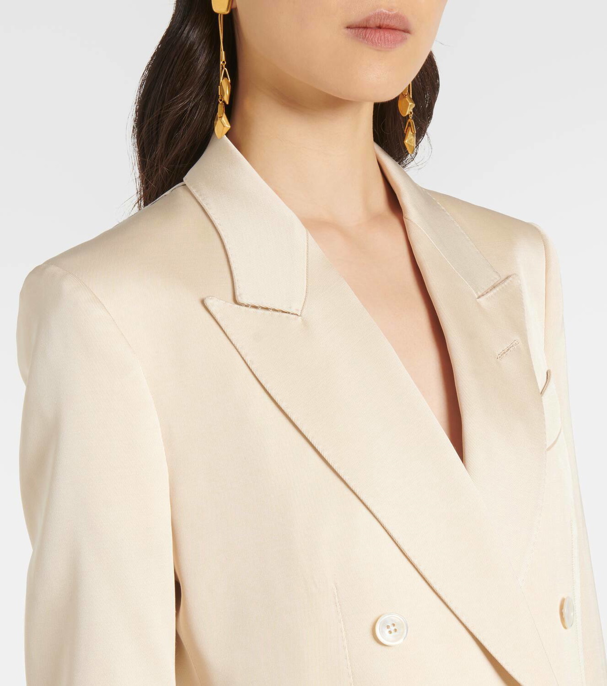 Tom Ford Double-breasted silk and wool twill blazer TOM FORD
