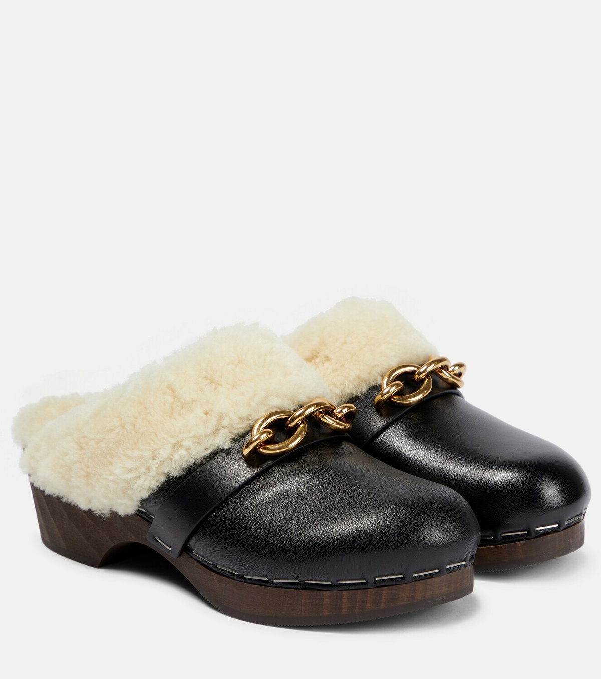 靴 Saint Laurent Buckled Leather Clogs 40 SAINT LAURENT Jimmy buckled leather clogs | NET-A-PORTER