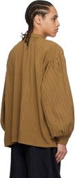 Glass Cypress Brown Curved Denim Shirt
