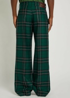 JW Anderson Checked Straight-leg Trousers Green