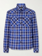 Moncler Grenoble - Gelt Quilted Checked Cotton-Blend Down Shirt Jacket - Blue