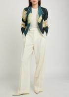 Issey Miyake Printed Pleated Woven Cardigan Black
