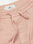 Mr P. - Cotton and Linen-Blend Twill Drawstring Shorts - Pink