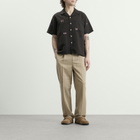 Folk Men's Presented by END. Relaxed Soft Collar Vacation Shirt in Soft Black People Embroidery
