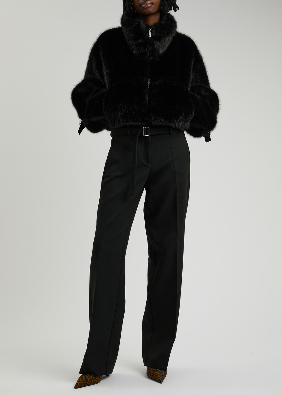 Paris Georgia Seb Faux fur Bomber Jacket Black