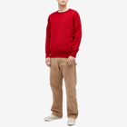 Jamieson's of Shetland Men's Crew Knit in Crimson