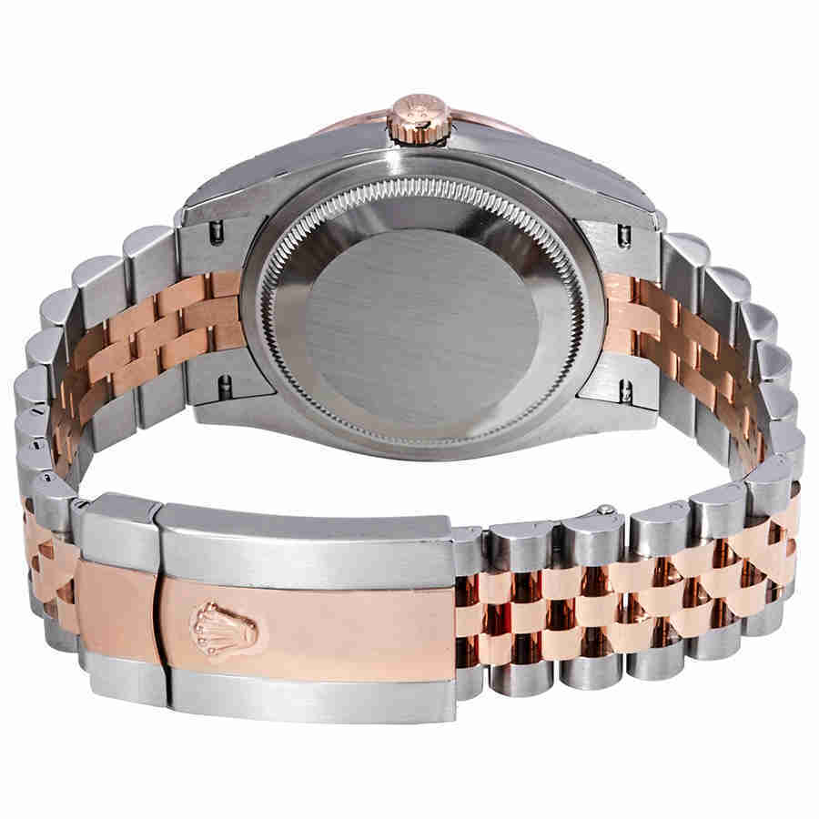 Rolex Datejust 36 Dark Rhodium Diamond Dial Mens Steel and 18k Everose Gold Jubilee Watch 126281RRDJ