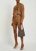 Saint Laurent Le 5 á 7 Small Grained Nubuck Hobo bag - Grey - One Size
