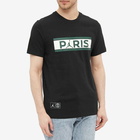 Air Jordan Men's PSG Wordmark T-Shirt in Black/Noble Green