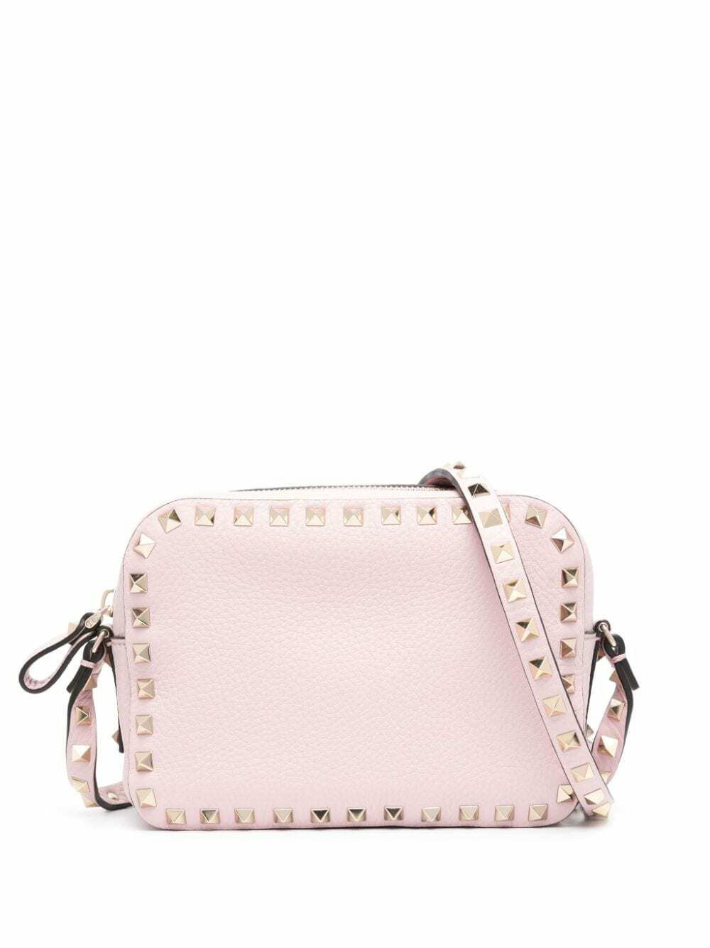 Rockstud 23 Small Leather Shoulder Bag in Pink - Valentino Garavani