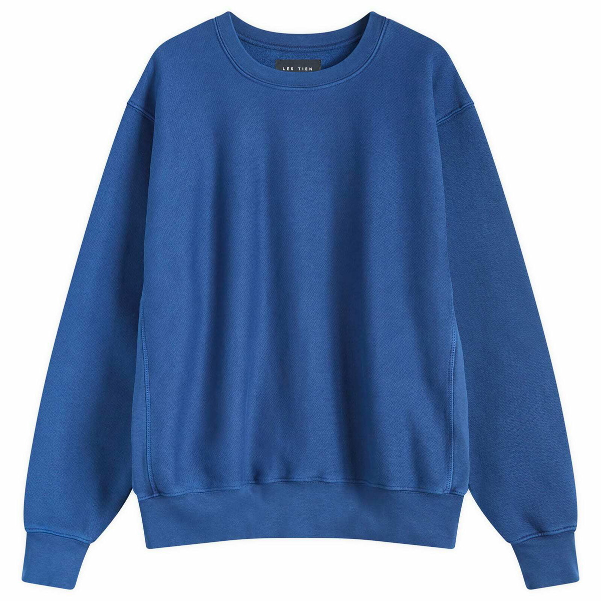 Les Tien Men's Heavyweight Crop Crew Sweat in Washed Blue 42
