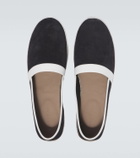 Manolo Blahnik Nerano leather-trimmed suede espadrilles