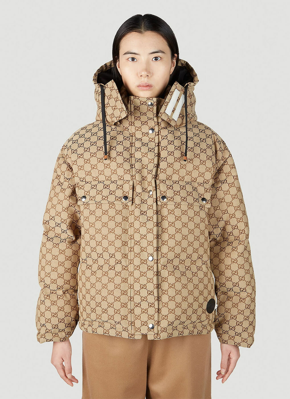 Gucci GG Canvas Goose Down Jacket Blue