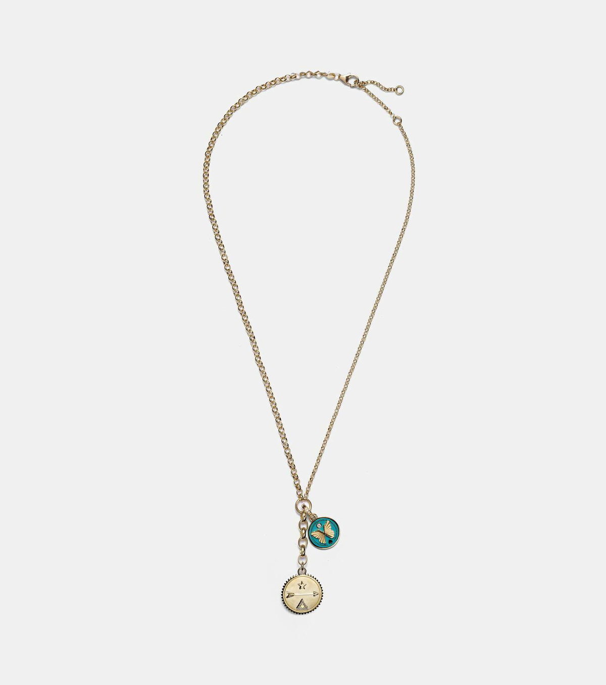 Foundrae Dream & Reverie 18kt gold charm necklace with diamonds