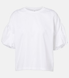Noir Kei Ninomiya Gathered cotton jersey T-shirt