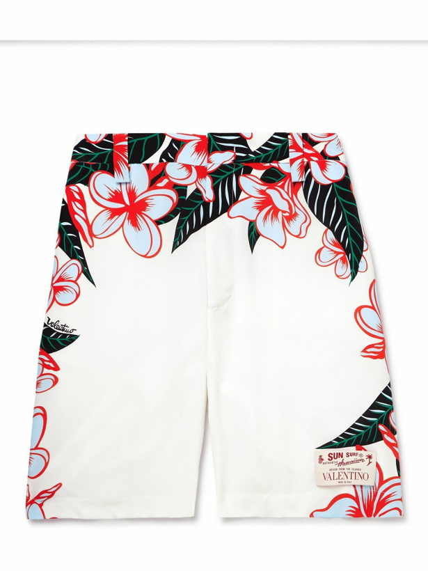 Photo: Valentino Garavani - Sun Surf Straight-Leg Floral-Print Cotton-Poplin Bermuda Shorts - Multi